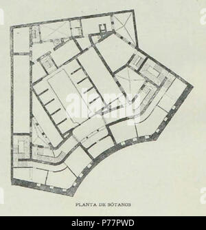 27 Edificio del Banco Hispano-Americano. Planta De sótanos - Arquitectura y Construcción - marzo de 1906 Stockfoto