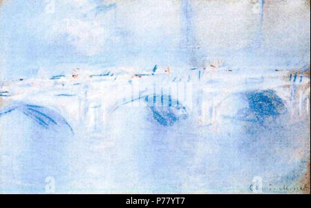 Nederlands: "Waterloo Bridge, London "van Claude Monet (1901). Foto AP-Politie r'd bin. 16 Oktober 2012, 23:31:36 69 Waterloo Bridge in London. Stockfoto