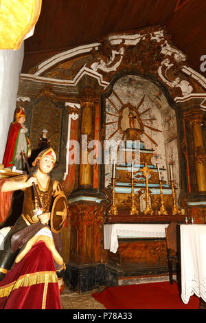 Altar und altarscreen von Sao Joao Kirche, Caminha, Provinz Minho, Nordportugal Stockfoto