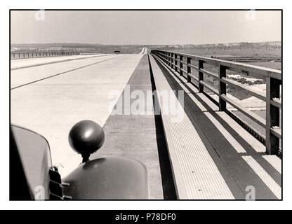 AUTOBAHN HITLER Vintage Foto von verlassenen Neue deutsche Autobahn Autobahn in den 30er Jahren des nationalsozialistischen Deutschland Stockfoto