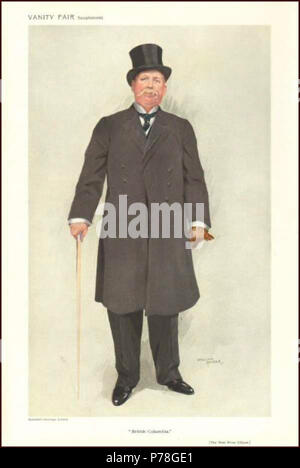 Männer des Tages Nr. 1263: Karikatur des Hon Preis Ellison. Bildunterschrift lautet: "British Columbia". 25. Januar 1911 9 Preis Ellison, Vanity Fair, 1911-01-25 Stockfoto