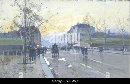 11 Eugène Galien-Laloue Paris Boulevard Parisien 1. Stockfoto