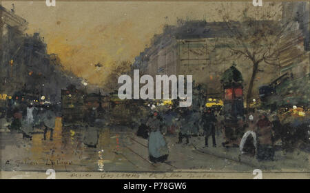 11 Eugène Galien-Laloue Paris bei Nacht Stockfoto