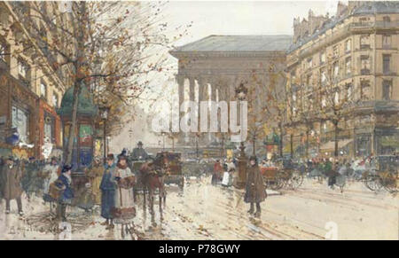 11 Eugène Galien-Laloue Paris La Madeleine Stockfoto