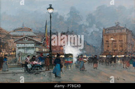 11 Eugène Galien-Laloue Paris La Bourse Stockfoto