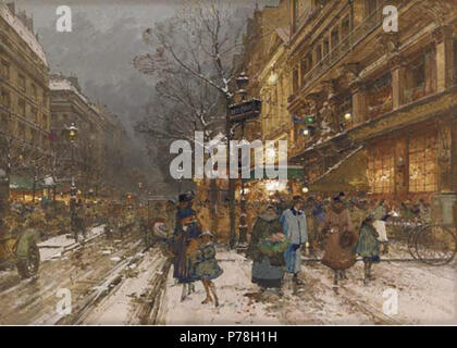 11 Eugène Galien-Laloue Paris Street Scene Stockfoto