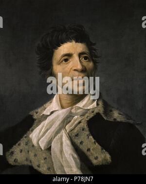 Jean-Paul Marat (1743-1793). Radikaler Journalist und Politiker während der französischen Revolution. Jakobiner. Porträt von Joseph Boze, 1793. Carnavalet-Museum. Paris. Frankreich. Stockfoto