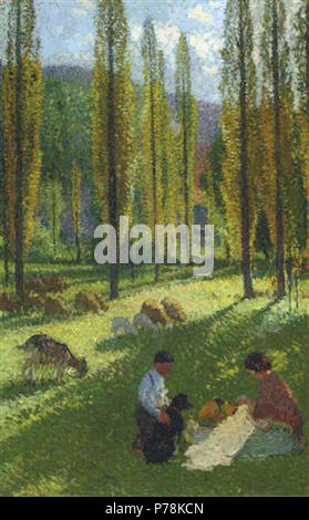 Arbeiten von Henri Martin. Vor 1942 41 Martin - - Pappeln - - couture Stockfoto