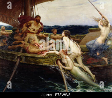 . Odysseus und die Sirenen ca. 1909 17 Draper Herbert James Odysseus und die Sirenen Stockfoto