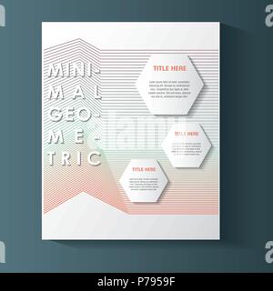 Minimale geometrische Vorlage label Vector Illustration Design Stock Vektor