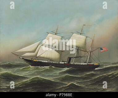 . Englisch: American Naval Fregatte 1887 10 Antonio Nicolo Gasparo Jacobsen - amerikanische Marine Fregatte Stockfoto