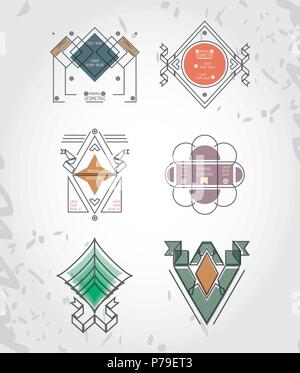 Minimale geometrische Figuren Vector Illustration Design Stock Vektor