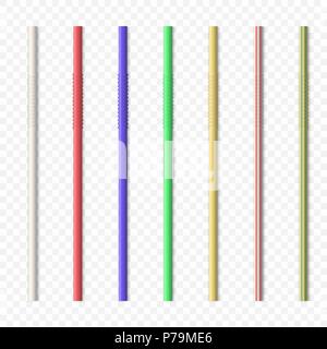 Bunte Trinkhalme. Vector Illustration Stock Vektor
