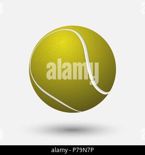 Realistische Tennis ball auf weißem Hintergrund. Stock Vektor