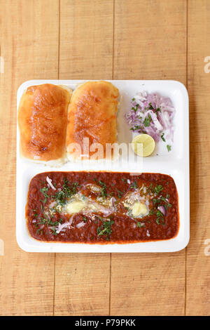 Pav Bhaji fast food Gericht aus Indien Stockfoto