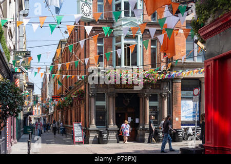 Das Stags Head Pub, Dame, Temple Bar, Dublin, Provinz Leinster, Republik von Irland Stockfoto