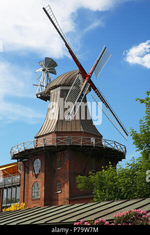 Wehbers Mühle, Mühle Galerieholländer, Niedersächsische Mühlenstraße, Himmelpforten, Niedersachsen, Deutschland Stockfoto