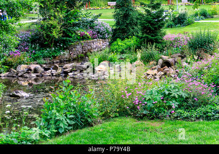 Der Kurpark von Bad Schwalbach in Hessen, Deutschland Stockfoto
