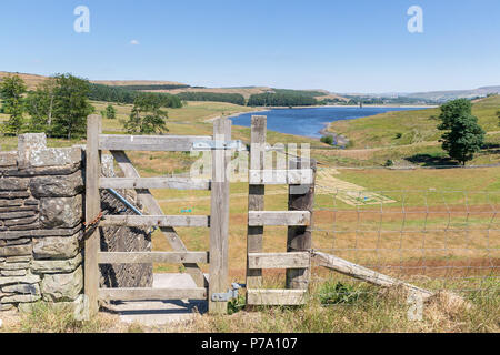 03. Juli 2018 - Ogden Reservoir ist gering, Wasser zu werden nach ein paar Wochen der intensiven Hitze Stockfoto