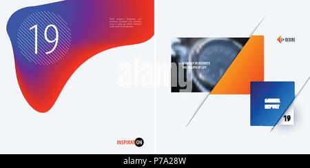 Moderne design abstract Vorlagen. Creative Business Hintergrund mit bunten Flüssigkeit gradient Formen für Promotion, Banner, Marke drucken, Business, Dekoration, Branding Stock Vektor