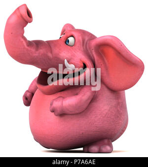 Pink Elephant - 3D-Darstellung Stockfoto