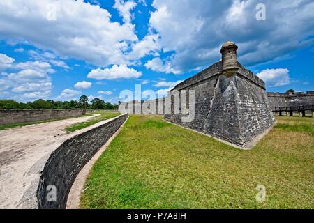 Castillo de San Marcos in St. Augustine, Florida, USA Stockfoto