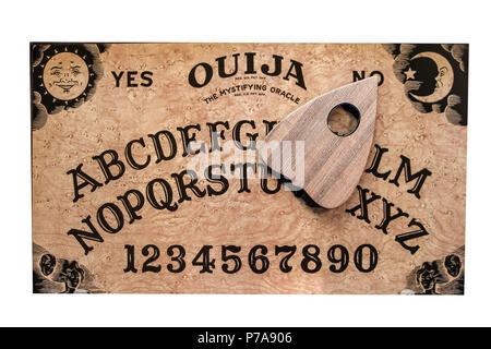 Ouija Brett auf weißem Hintergrund 3 isolierte d Abbildung Stockfoto