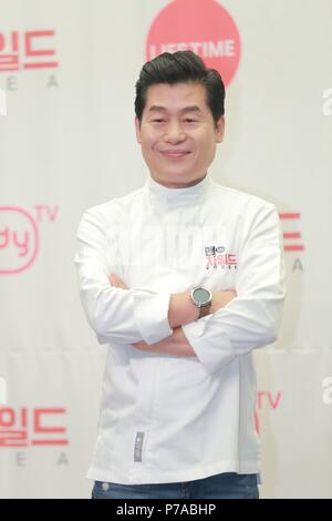 Seoul, Korea. 04. Juli 2018. Hui Jae Lee Mun-Se-yun, Girl's Day Park So Jin nahmen an der Produktion der TV-Show "VS Kind Korea" in Seoul, Korea am 04. Juli 2018. (China und Korea Rechte) Credit: TopPhoto/Alamy leben Nachrichten Stockfoto
