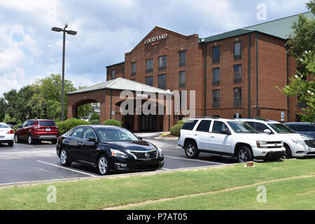 Das Courtyard by Marriott Riverfront Hotel in New Bern, North Carolina, USA. Stockfoto