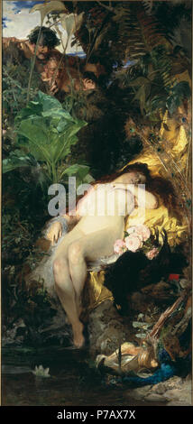 . Schwedisch: Jaktnymf och fauner Nymphe und Faune 1875 48 Julius Kronberg - Nymphe und Faune - Stockfoto