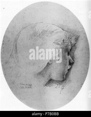 Arbeit von luc-olivier Merson. Vor 1920 57 Merson-Studie-für-den-Kopf-der-ein-Engel-in-saint-isidore - etüde - Gießen - Saint Isidore-1878 Stockfoto