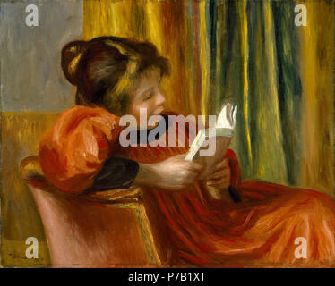 . Englisch: Mädchen Lesen 1885/1895 63 Pierre-Auguste Renoir - Mädchen lesen - Stockfoto