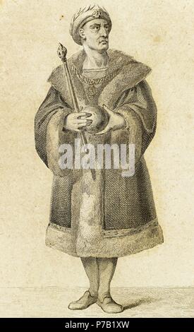 Friedrich III. (1415-1493). Die friedliche genannt. Kaiser des Heiligen Römischen Reiches. Gravur. Stockfoto