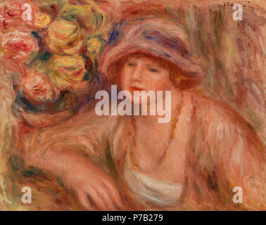 63 Pierre-Auguste Renoir - Frau Schiefen (Femme accoudée) - BF 159 - Barnes Foundation Stockfoto