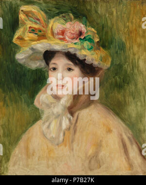 63 Pierre-Auguste Renoir - Frau mit Capeline (Femme à la capeline) - BF 120 - Barnes Foundation Stockfoto