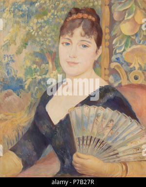 63 Pierre-Auguste Renoir - Frau mit Ventilator (Femme à l'Eventail) - BF 938 - Barnes Foundation Stockfoto