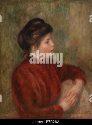 63 Pierre-Auguste Renoir - Frau lehnte sich auf einem Stuhl (Femme appuyée sur une Chaise) - BF 66 - Barnes Foundation Stockfoto