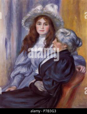 Die Arbeit von Pierre-Auguste Renoir. Vor 1919 67 Renoir-Berthe Morisot --und-ihr-Tochter - Julie - manet PinterestLarge -1894.jpg! Stockfoto