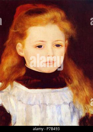 Die Arbeit von Pierre-Auguste Renoir. Vor 1919 70 Renoir-little-girl-in-der-weiße-Schürze - Porträt - von - Lucie - Berard-1884.jpg! PinterestLarge Stockfoto