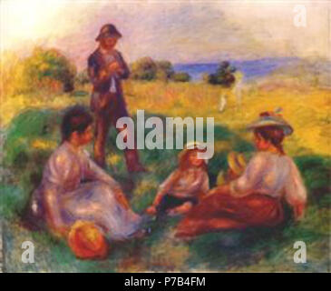 Die Arbeit von Pierre-Auguste Renoir. Vor 1919 70 Renoir-party-im-land-at-Belleville-1898.jpg! PinterestLarge Stockfoto