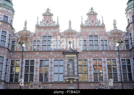 Polen. Danzig. Große Arsenal. 17 Tiziano. Manierismus. Architekten Anthony van Obbergen (1543-1611). Stockfoto