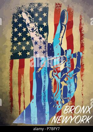 Vintage american flag Typografie; t-shirt Grafik; Vektoren Stock Vektor