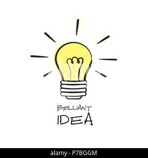 Glühlampe. Tolle Idee Glühlampe Symbol clipart. Vector Illustration. Stock Vektor