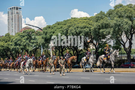 Auf Horse Guards Parade für die Öffnung der nationalen Kongress am 1. März, Buenos Aires Stockfoto