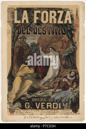 8 Alexandre Charles Lecocq - Giuseppe Verdi - La forza del destino - Original Stockfoto