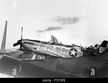 192d Fighter-Bomber Squadron, North American F-51 D-25-NA Mustang, Sn. 44-74959. Stockfoto