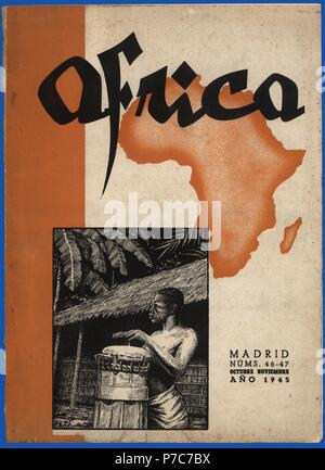 Portada de la revista África. Madrid, Oktober 1945. Stockfoto