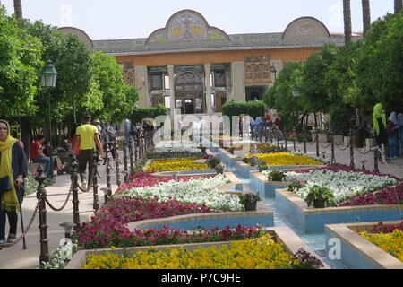 Kakh-e Eram Palace, Bagh-e Eram Garten, Shiraz, Iran. Stockfoto