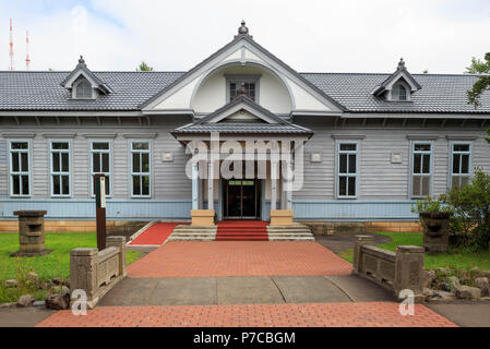 Alte Gebäude außerhalb Abashiri Gefängnis in Hokkaido, Japan Stockfoto