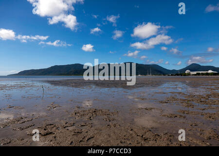 Blick auf Trinity Bay, Blick auf den Yachthafen von Cairns, Queensland, Australien Stockfoto